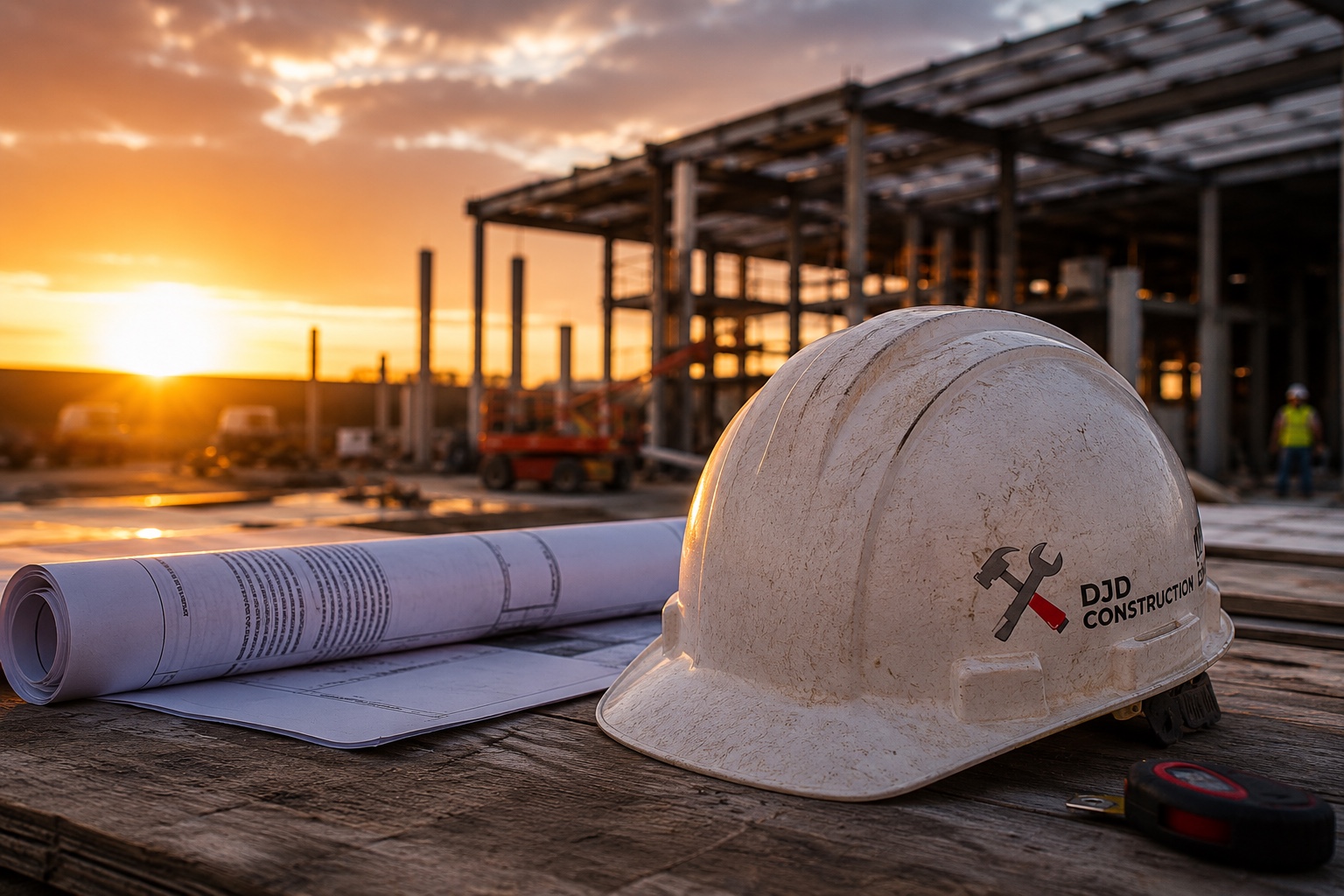 Commercial construction project site