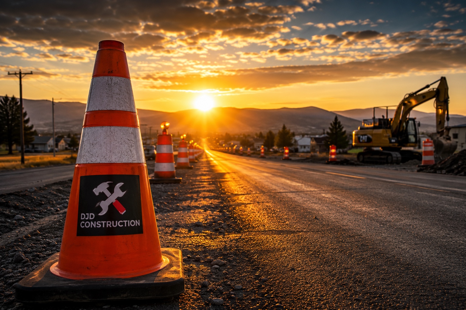 Public works roadway construction