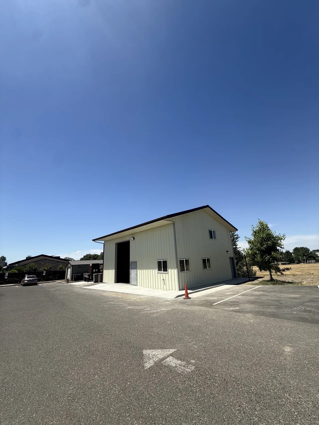 Completed maintenance building and paved approach at Walla Walla Veterans Home