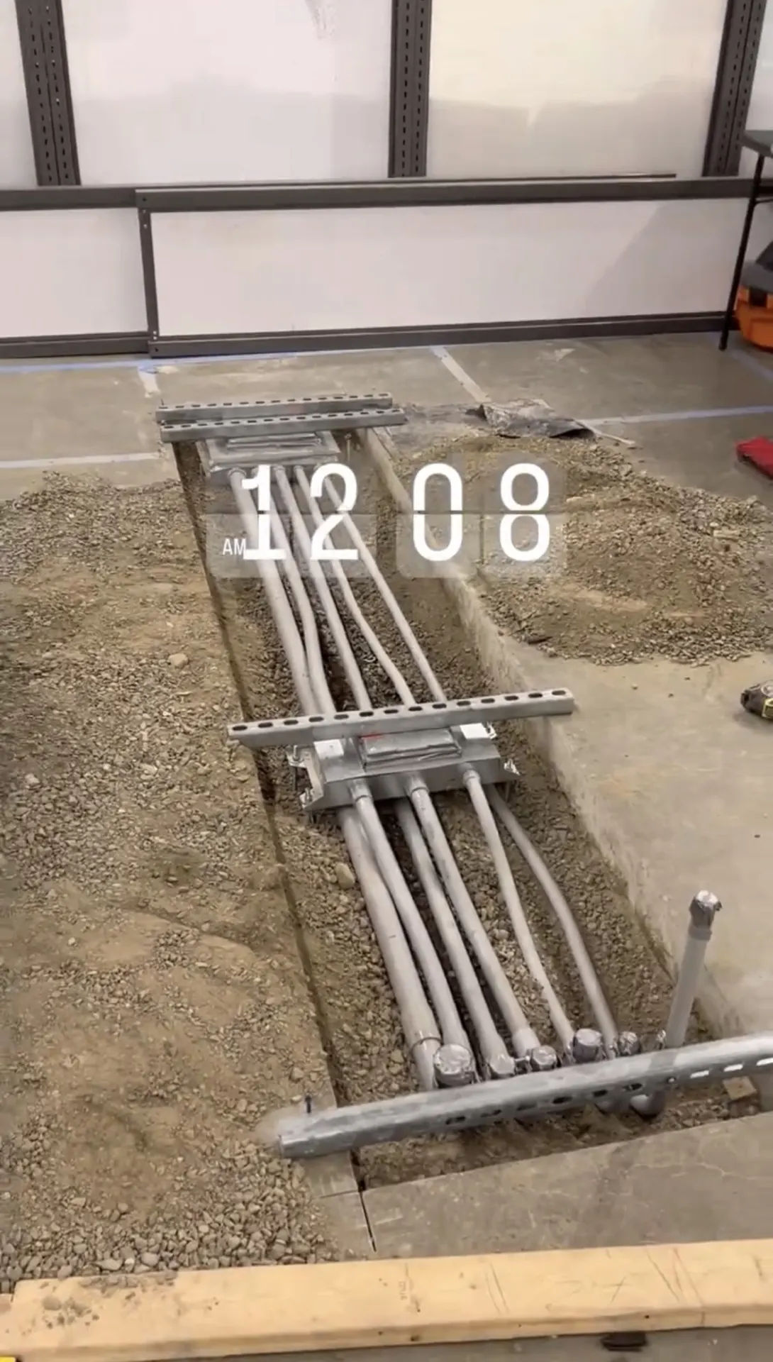 Hardware components during installation